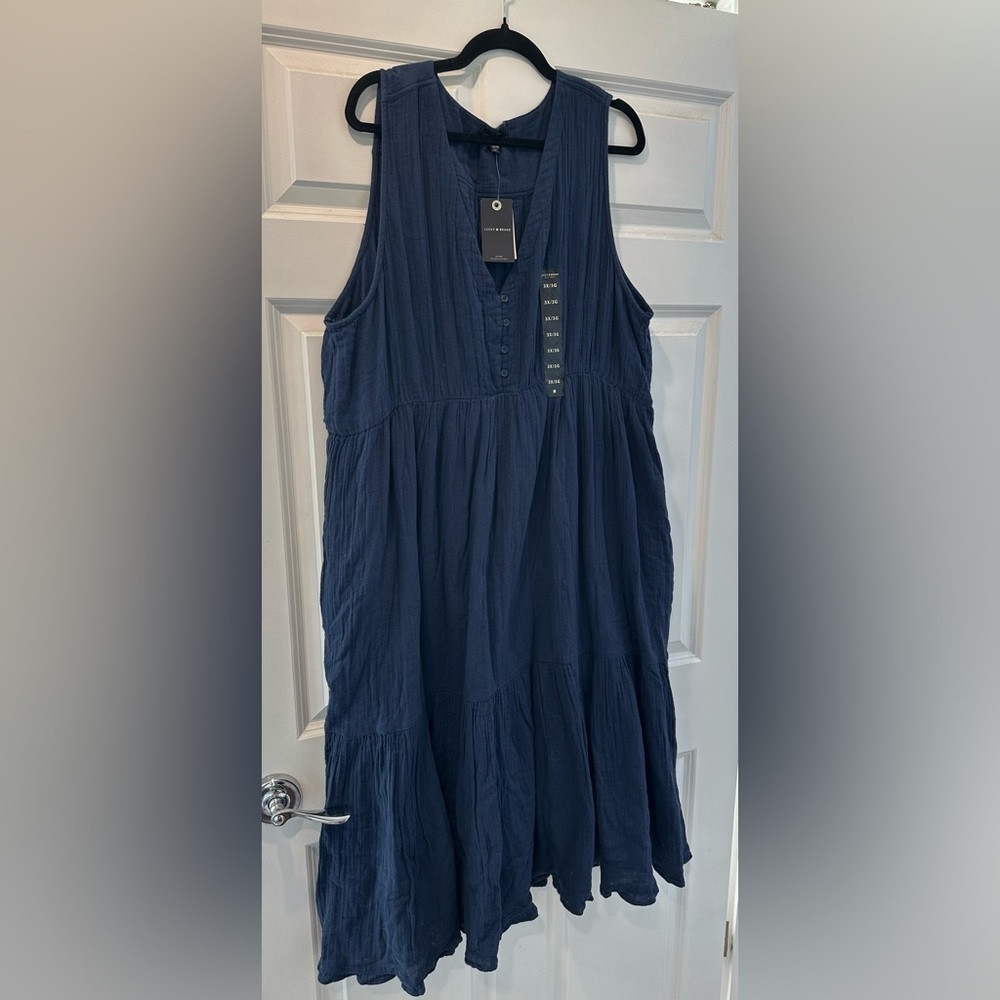 Lucky Brand Cotton Gauze Dress NWT - Picture 3 of 4